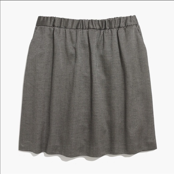 NWT Madewell Jacquard Metallic Black Skirt - Picture 2 of 7